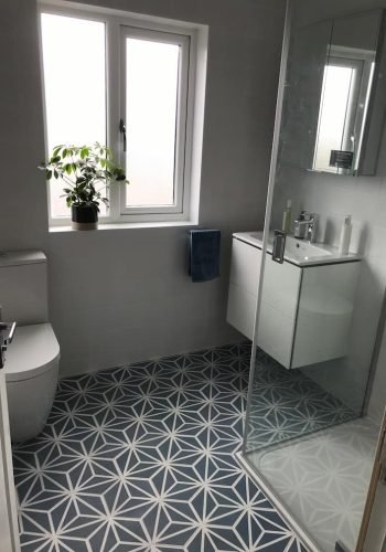 bathroom refit - basin and toilet