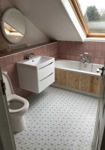 bathroom refit - in loft