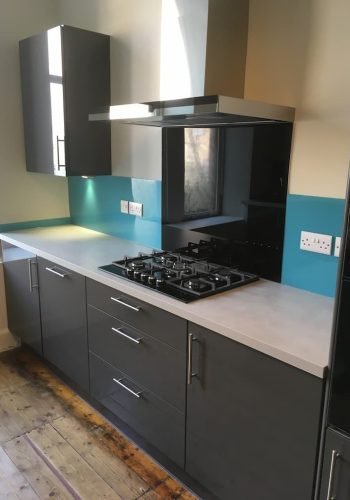 kitchen refit - teal splash